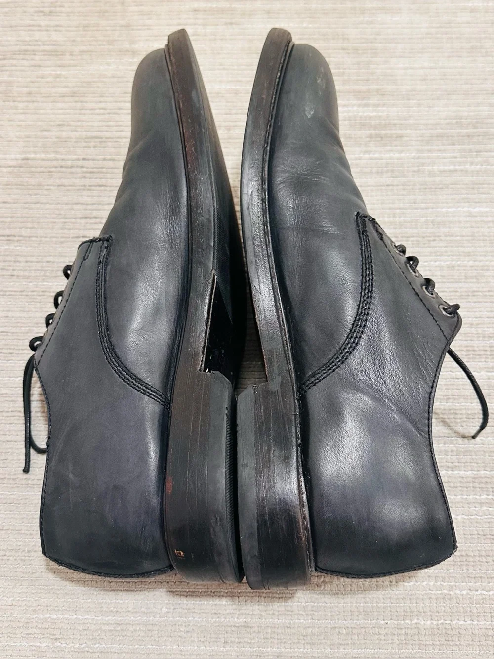 Frye Paul Oxford Men's Shoes Size 10 Dark Charcoal Gray Black Leather 3480271